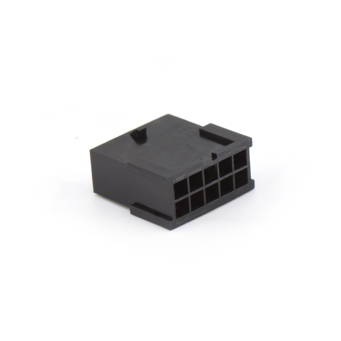 C3030线对线连接器Pitch 3.00mm双排带扣不带翅膀母胶壳 2*5Pin黑色